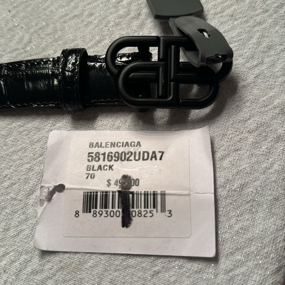 Balenciaga BRAND NEW Women Super Thin Belt in Black, SZ 70EU, 28”US,$495 - Picture 8 of 9